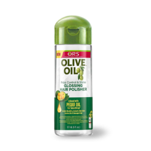 ORS OLIVE OIL STYLE & SHINE FRIZZ CONTROL & SHINE GLOSSING HAIR POLISHER, INFUSED WITH PEQUI OIL FOR SMOOTHING