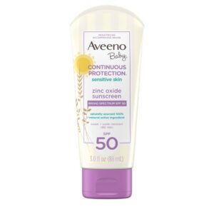 Baby Continuous Protection®  Sensitive Skin Lotion Zinc Oxide Sunscreen with Broad Spectrum SPF 50